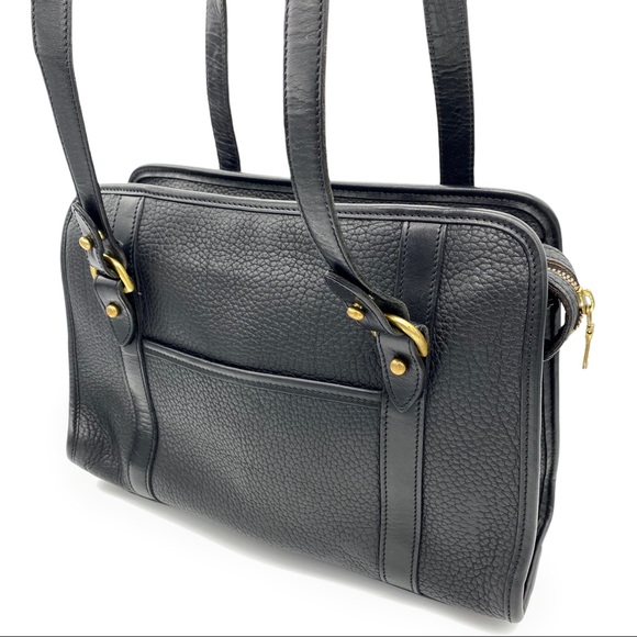 DOONEY & BOURKE Vintage All Black Leather Tote - Picture 2 of 13